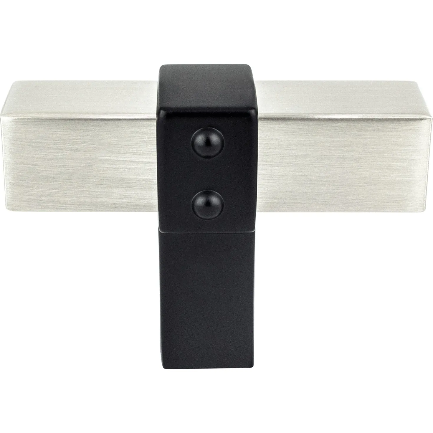 Berenson Rivet Rebel Knob in Brushed Nickel and Matte Black