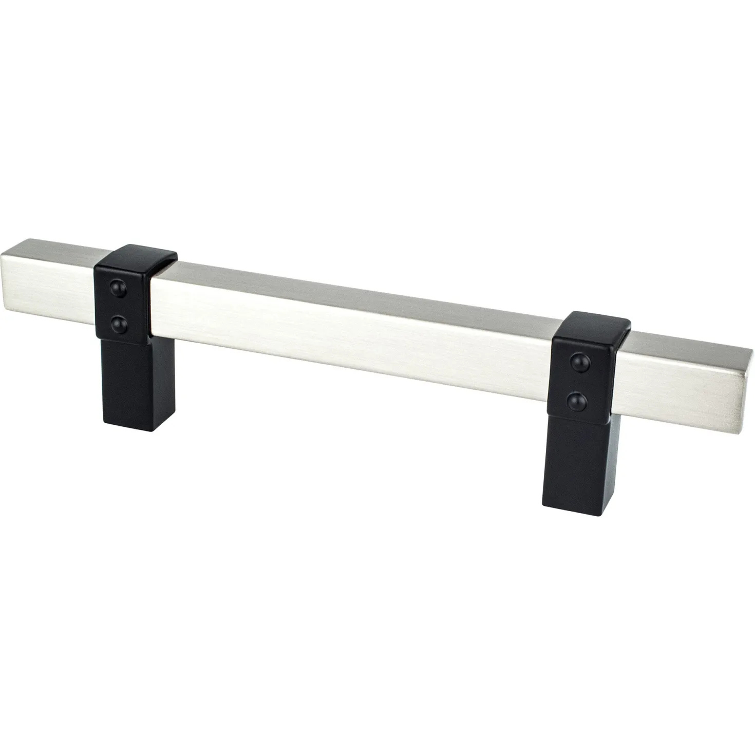 Berenson Rivet Rebel Pull in Brushed Nickel and Matte Black