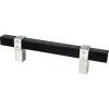 Berenson Rivet Rebel Pull in Matte Black and Brushed Nickel