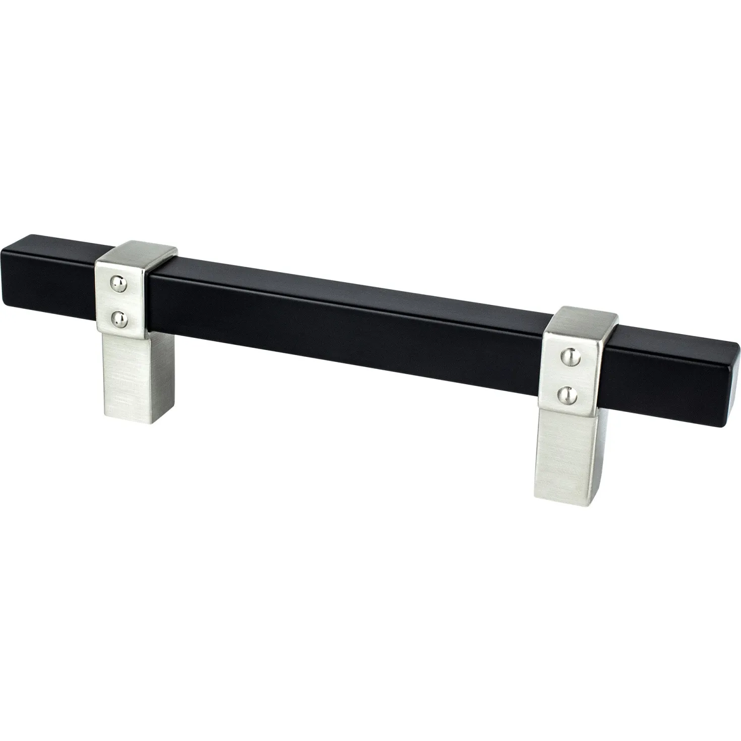 Berenson Rivet Rebel Pull in Matte Black and Brushed Nickel