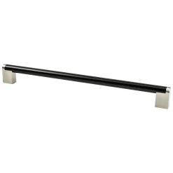 Berenson Studio Remix Appliance Pull in Matte Black and Brushed Nickel