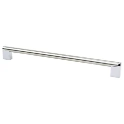 Berenson Studio Remix Appliance Pull in Brushed Nickel and Polished Chrome