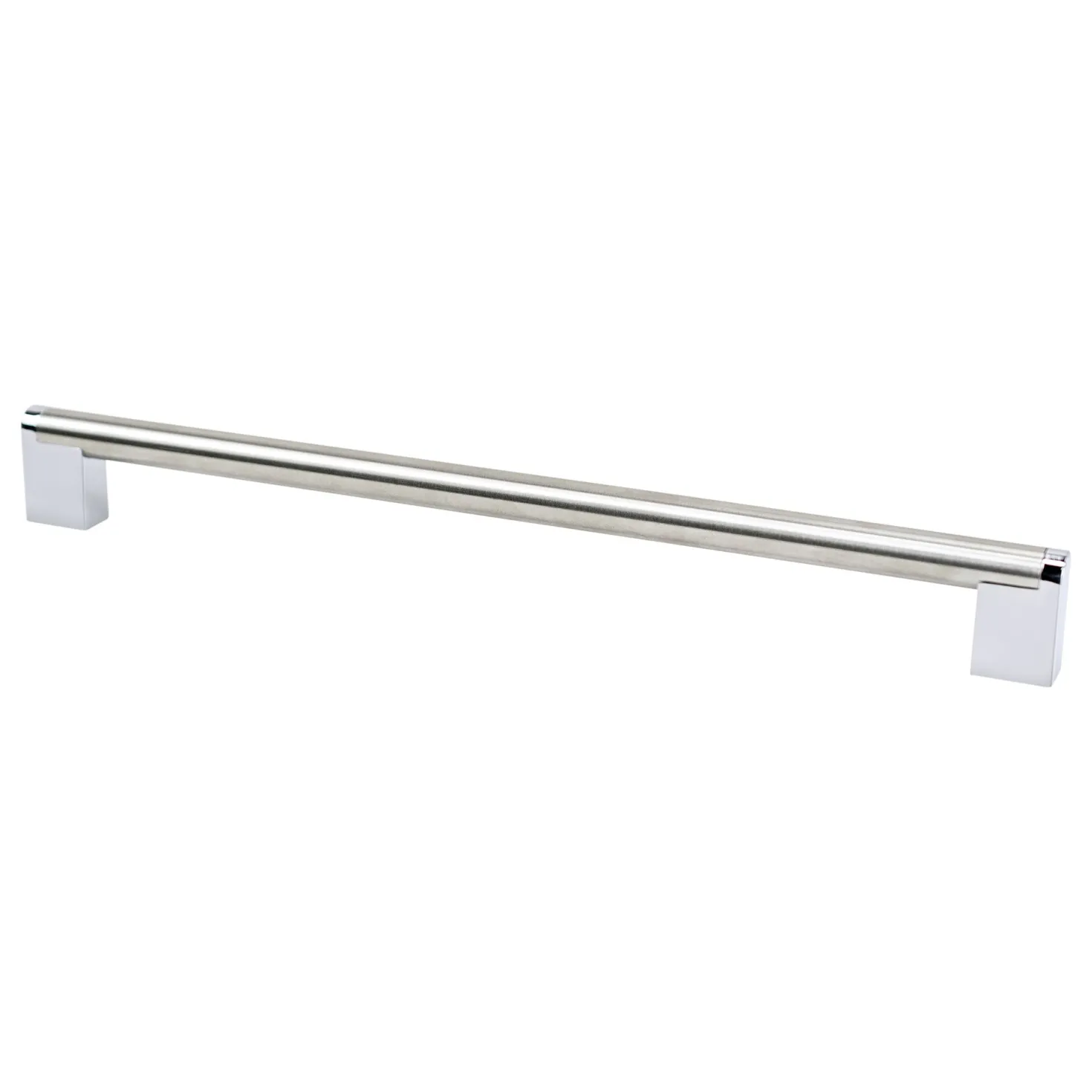 Berenson Studio Remix Appliance Pull in Brushed Nickel and Polished Chrome