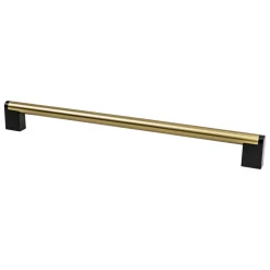 Berenson Studio Remix Appliance Pull in Modern Brushed Gold and Matte Black