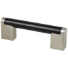 Berenson Studio Remix Pull in Matte Black and Brushed Nickel