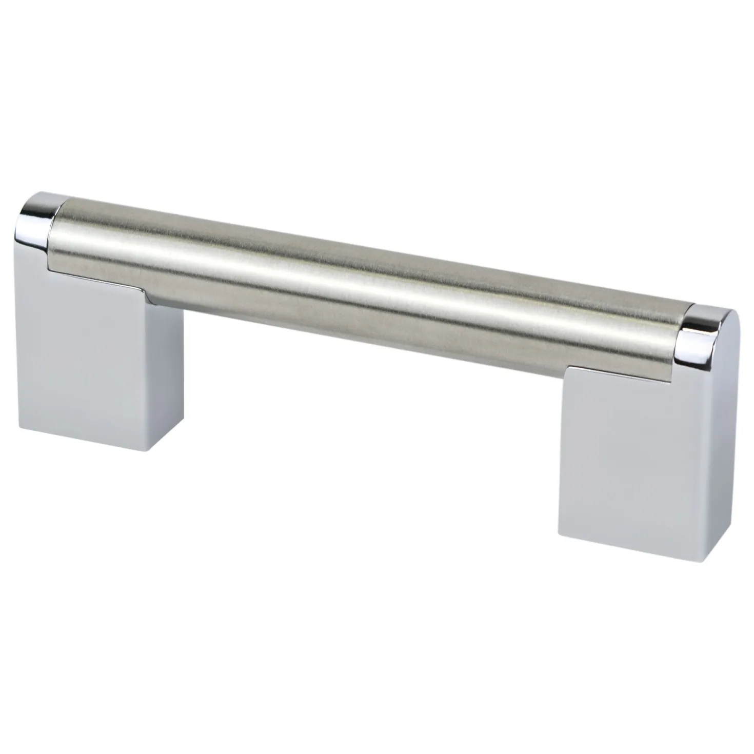 Berenson Studio Remix Pull in Brushed Nickel and Polished Chrome