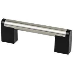 Berenson Studio Remix Pull in Brushed Nickel and Matte Black