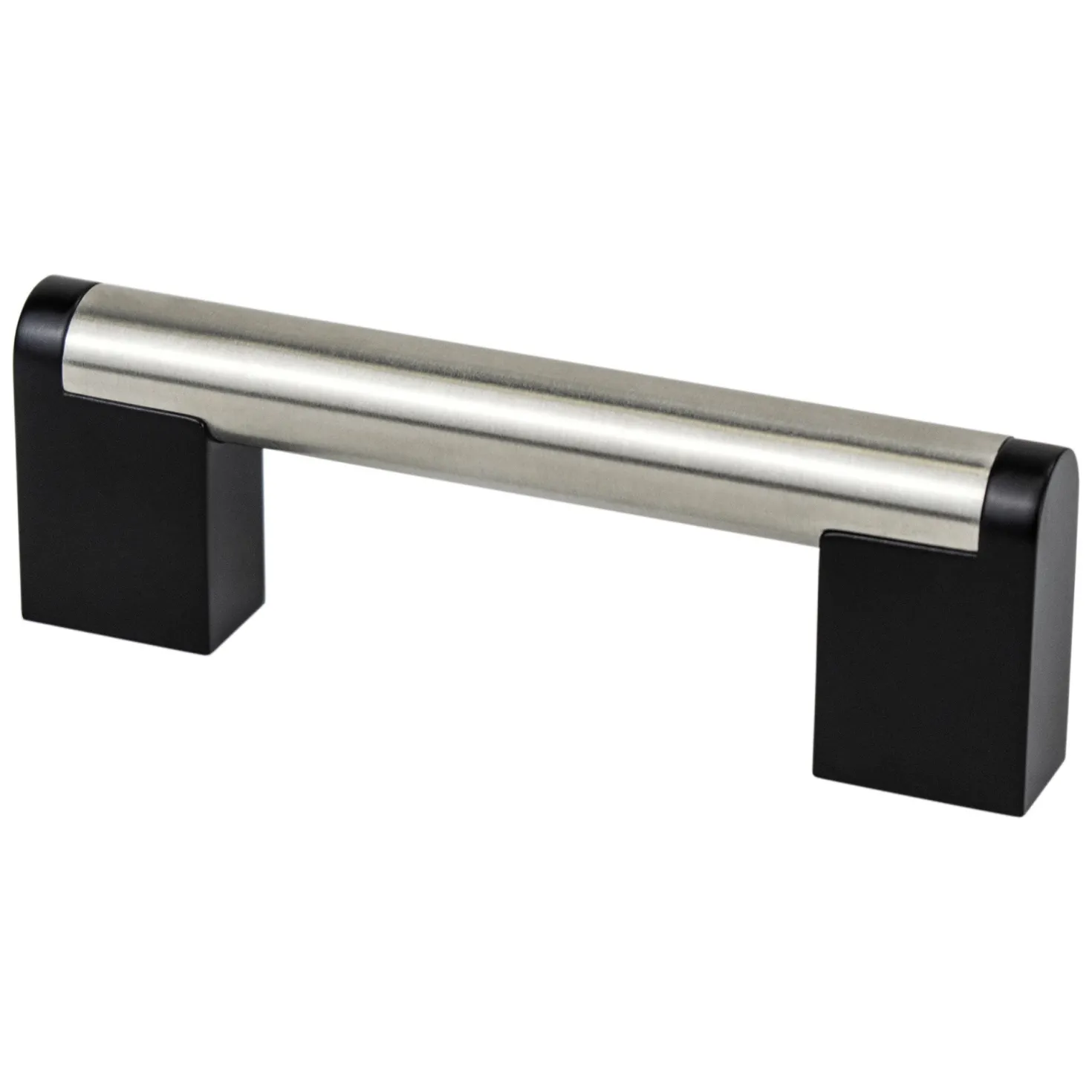 Berenson Studio Remix Pull in Brushed Nickel and Matte Black