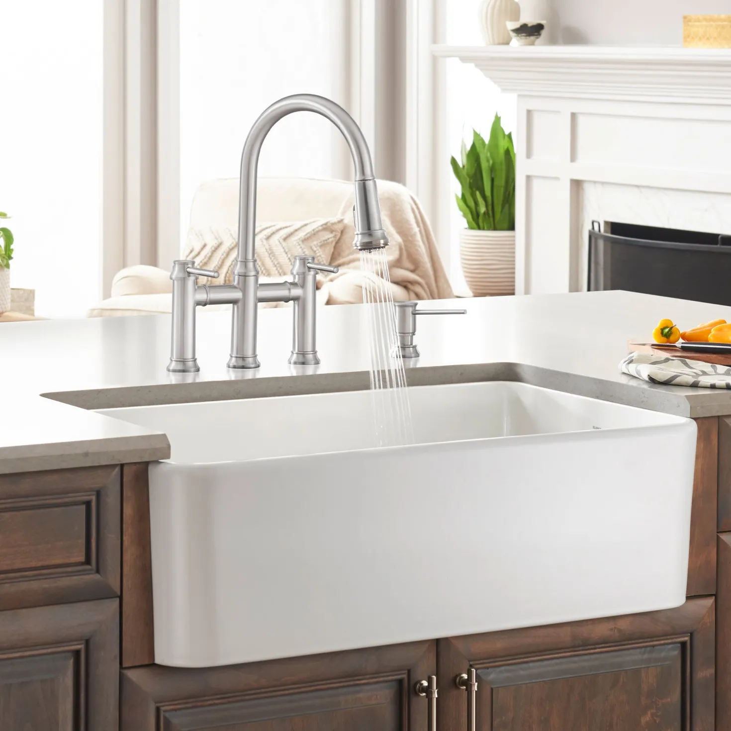 BLANCO 33" Cerana Apron Front Fireclay Kitchen Sink