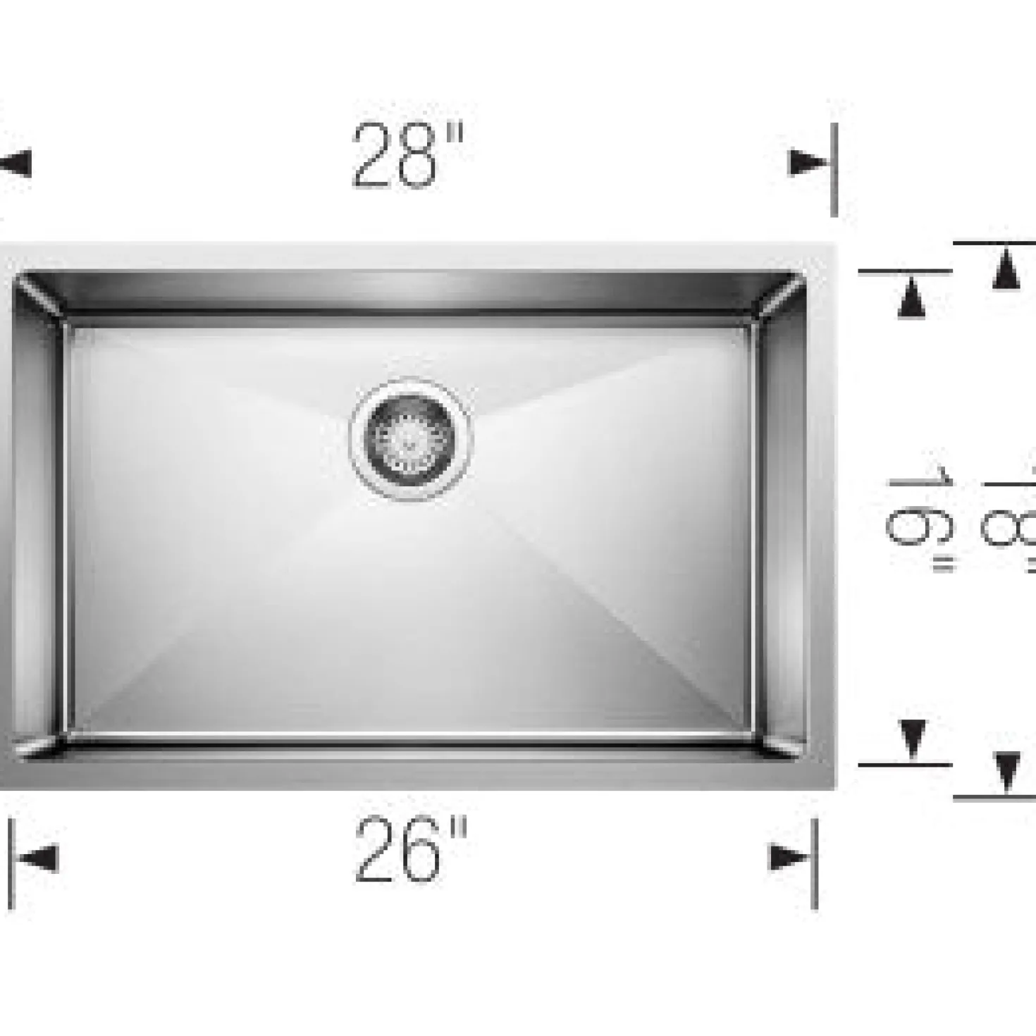BLANCO Cuvee Small Radius 28" Single Bowl Stainless Kitchen Sink