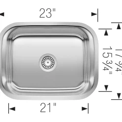 BLANCO 12" Deep | 23" Wide Stainless Laundry Sink