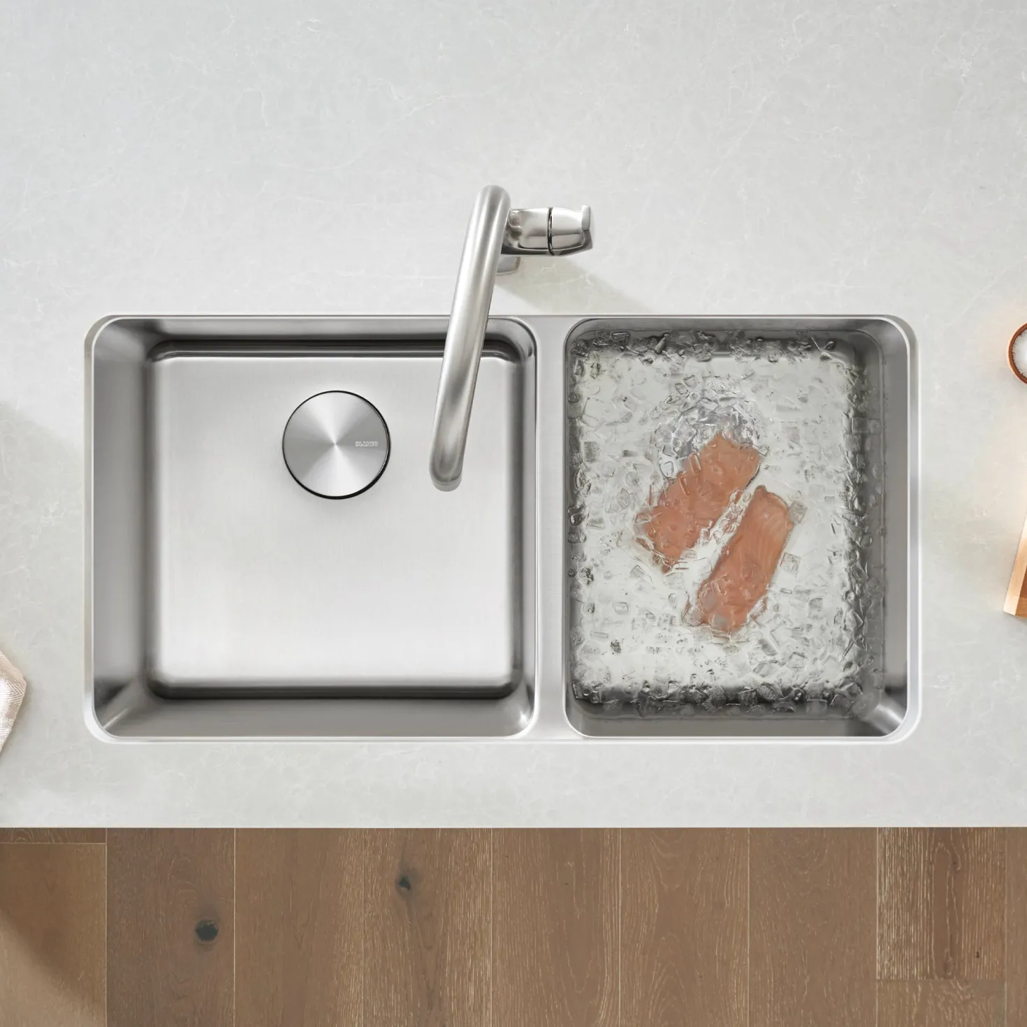 BLANCO Formera 33" 60/40 Double Bowl Undermount Kitchen Sink