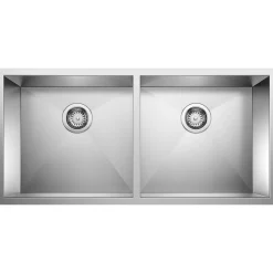 BLANCO Precision 37" Zero Radius Equal Double Bowl Kitchen Sink