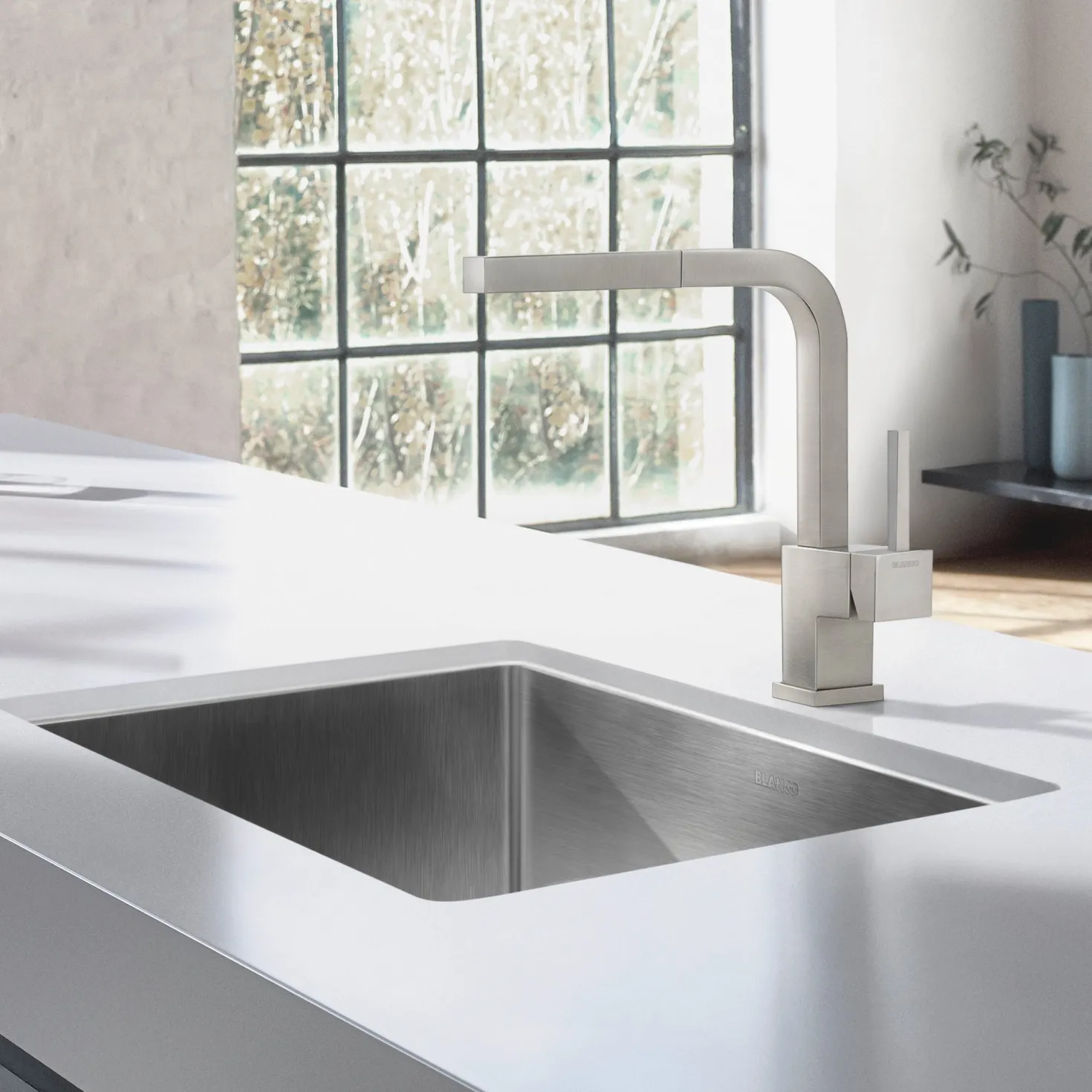 BLANCO Quatrus 25" Undermount Small Radius Single Bowl Kitchen Sink
