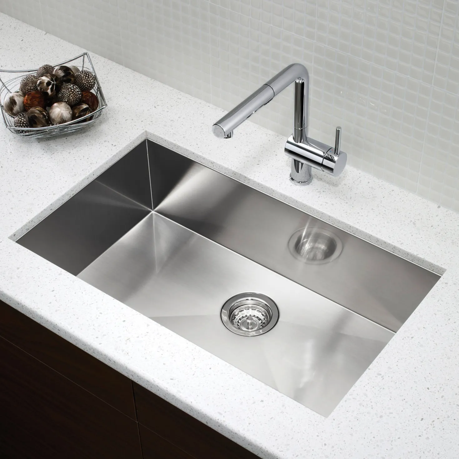 BLANCO 32" Quatrus Zero Radius Super Single Bowl Kitchen Sink