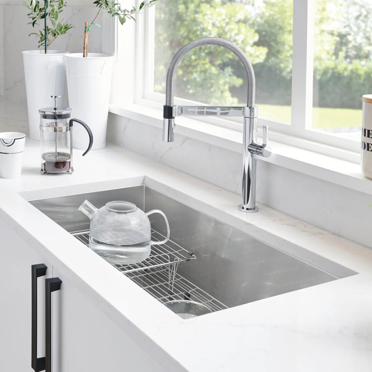 BLANCO 32" Quatrus Zero Radius Super Single Bowl Kitchen Sink
