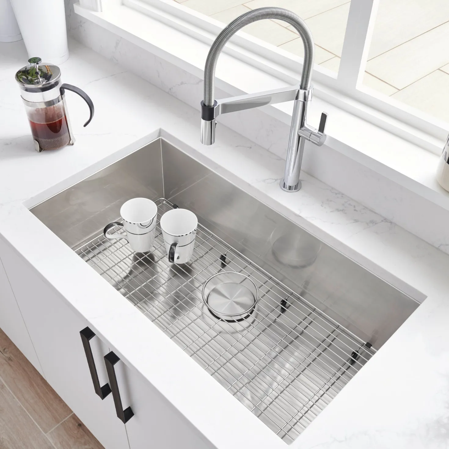 BLANCO 32" Quatrus Zero Radius Super Single Bowl Kitchen Sink