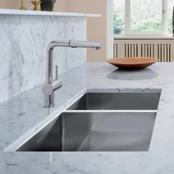 BLANCO Stainless Precision 33" 60/40 Double Bowl Kitchen Sink