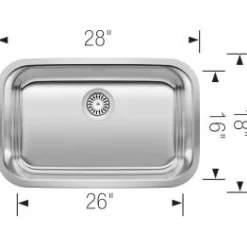 BLANCO Stellar 28" ADA Single Bowl Kitchen Sink