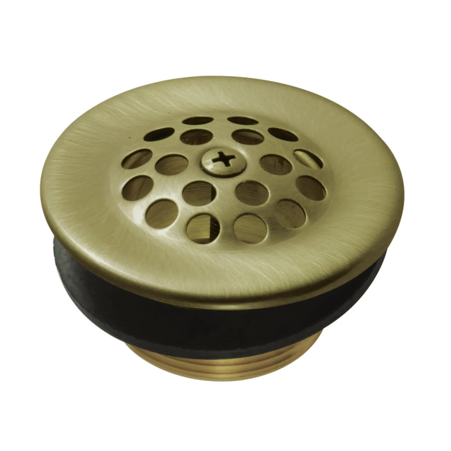 Brass Tub Drain in Antique Brass