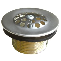 Brass Tub Drain in Brushed Nickel