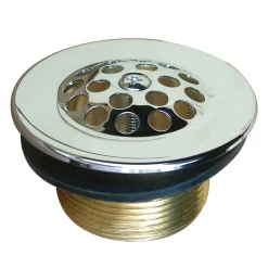 Brass Tub Drain in Polished Chrome
