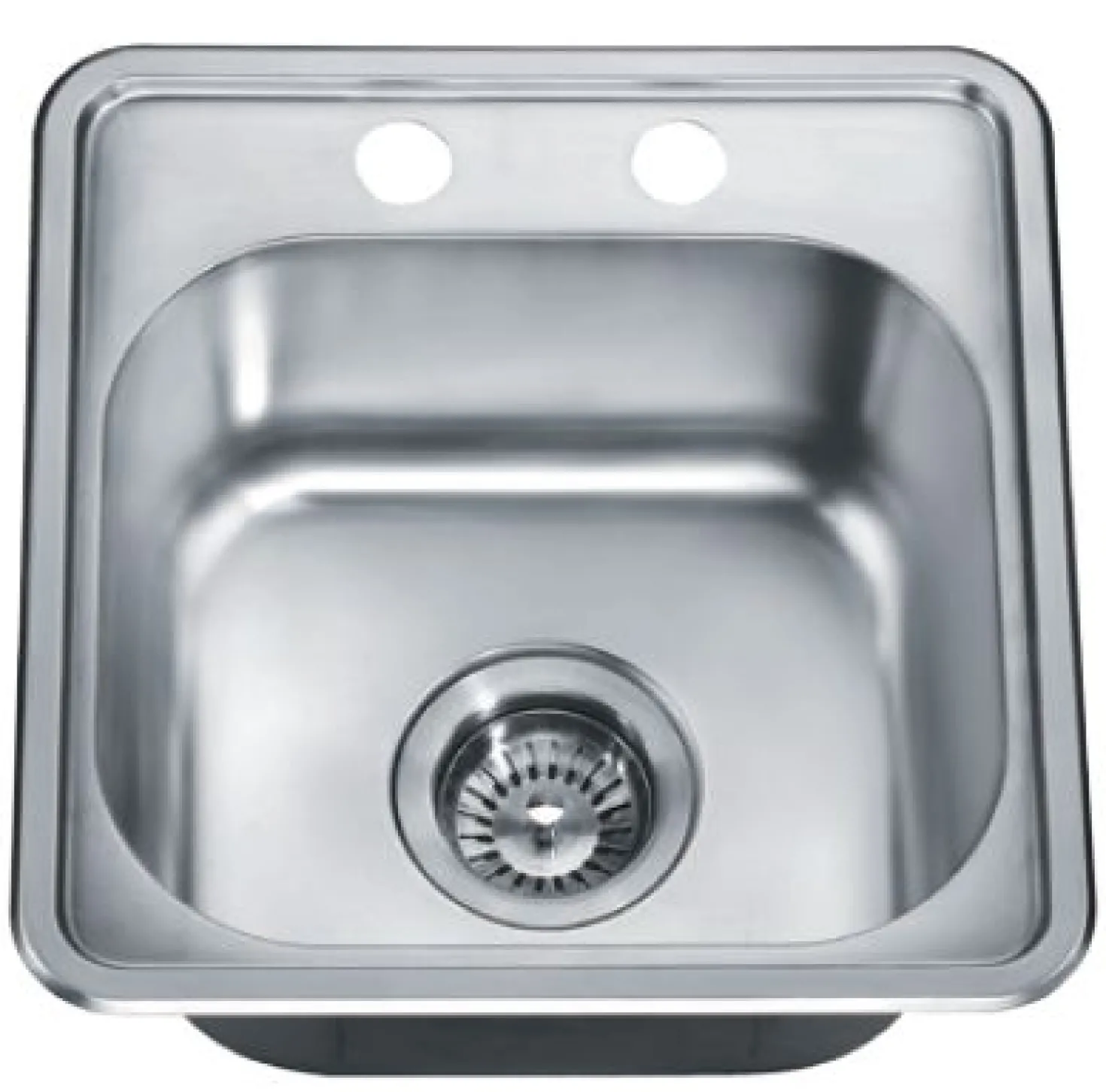 Bst1515 15" Single Bowl Topmount 20 Gauge Stainless Steel Bar Sink