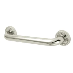 Camelon 12" Brass Decorative Grab Bar in Polished Nickel