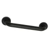 Camelon 12" Brass Decorative Grab Bar in Matte Black