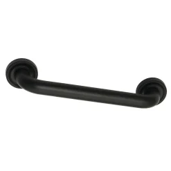 Camelon 12" Brass Decorative Grab Bar in Matte Black