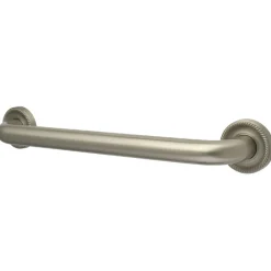 Camelon 24" Brass Decorative Grab Bar in Brushed Nickel