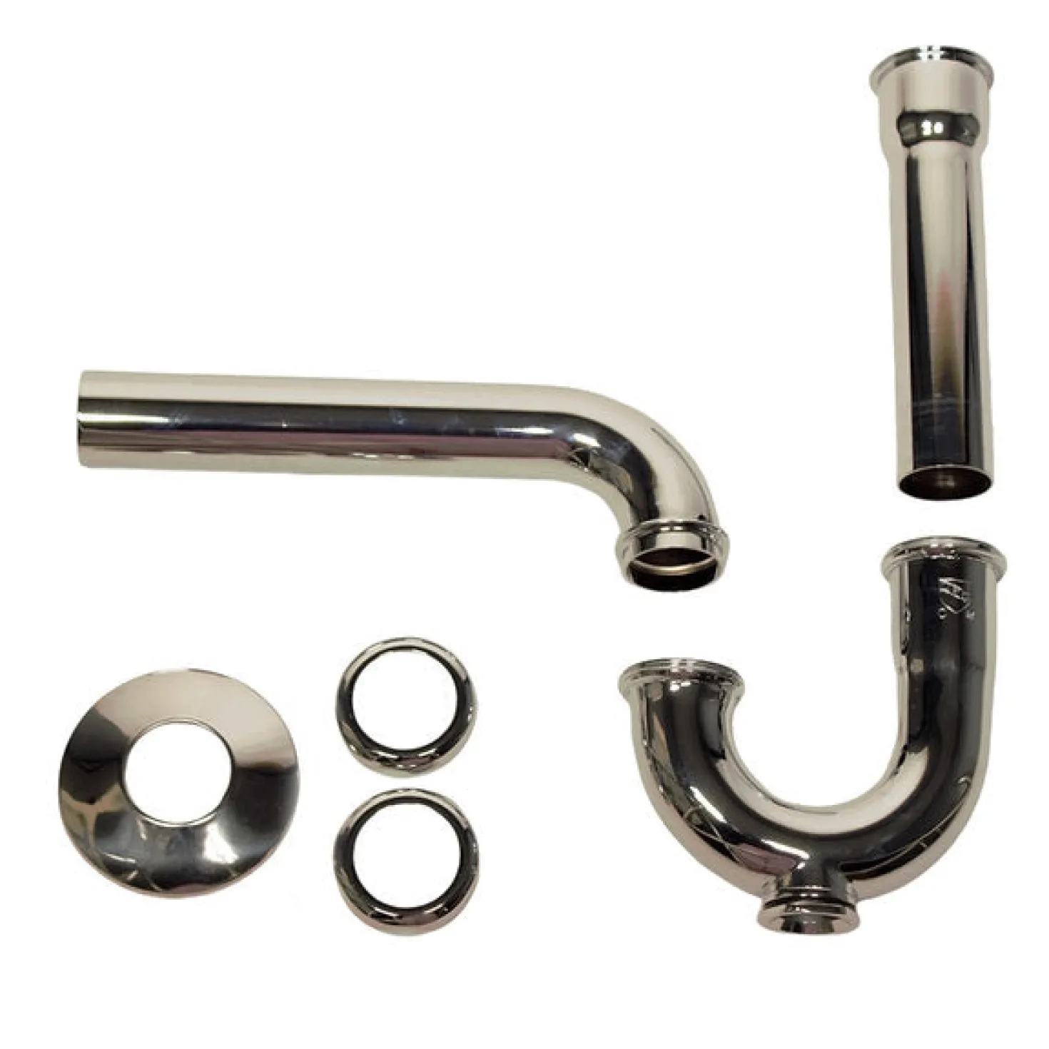 Chrome P-Trap for Bathroom and Utility Drains