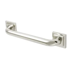 Claremont 12" Brass Decorative Grab Bar in Polished Nickel