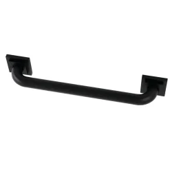 Claremont 16" Brass Decorative Grab Bar in Matte Black