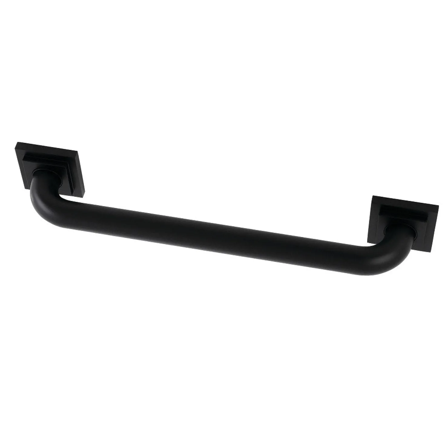 Claremont 16" Brass Decorative Grab Bar in Matte Black