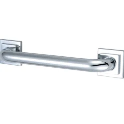 Claremont 24" Brass Decorative Grab Bar in Polished Chrome