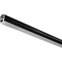 Closet Rod with Integrated LED Light in Black