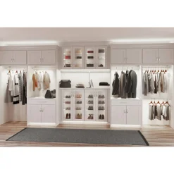 Closet Rod with Integrated LED Light in Satin Nickel
