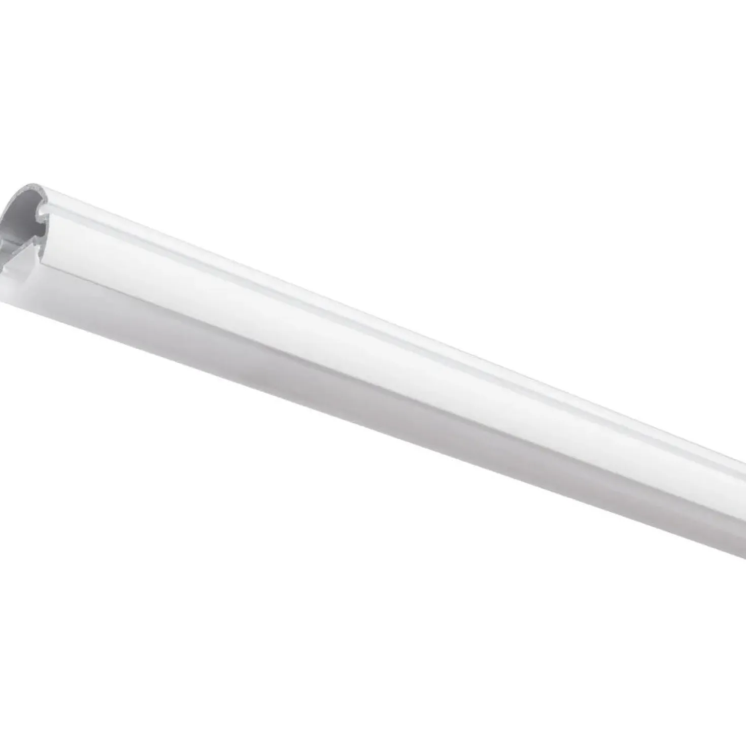 Closet Rod with Integrated LED Light in White