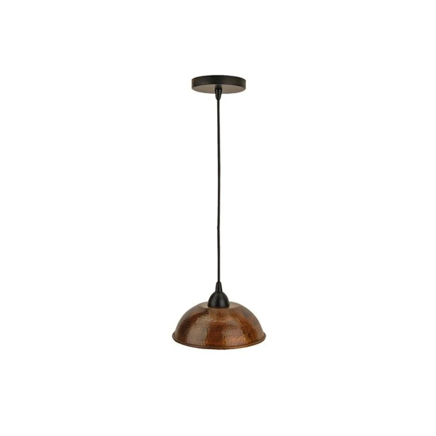 8 1/2" Copper Dome Pendant Light