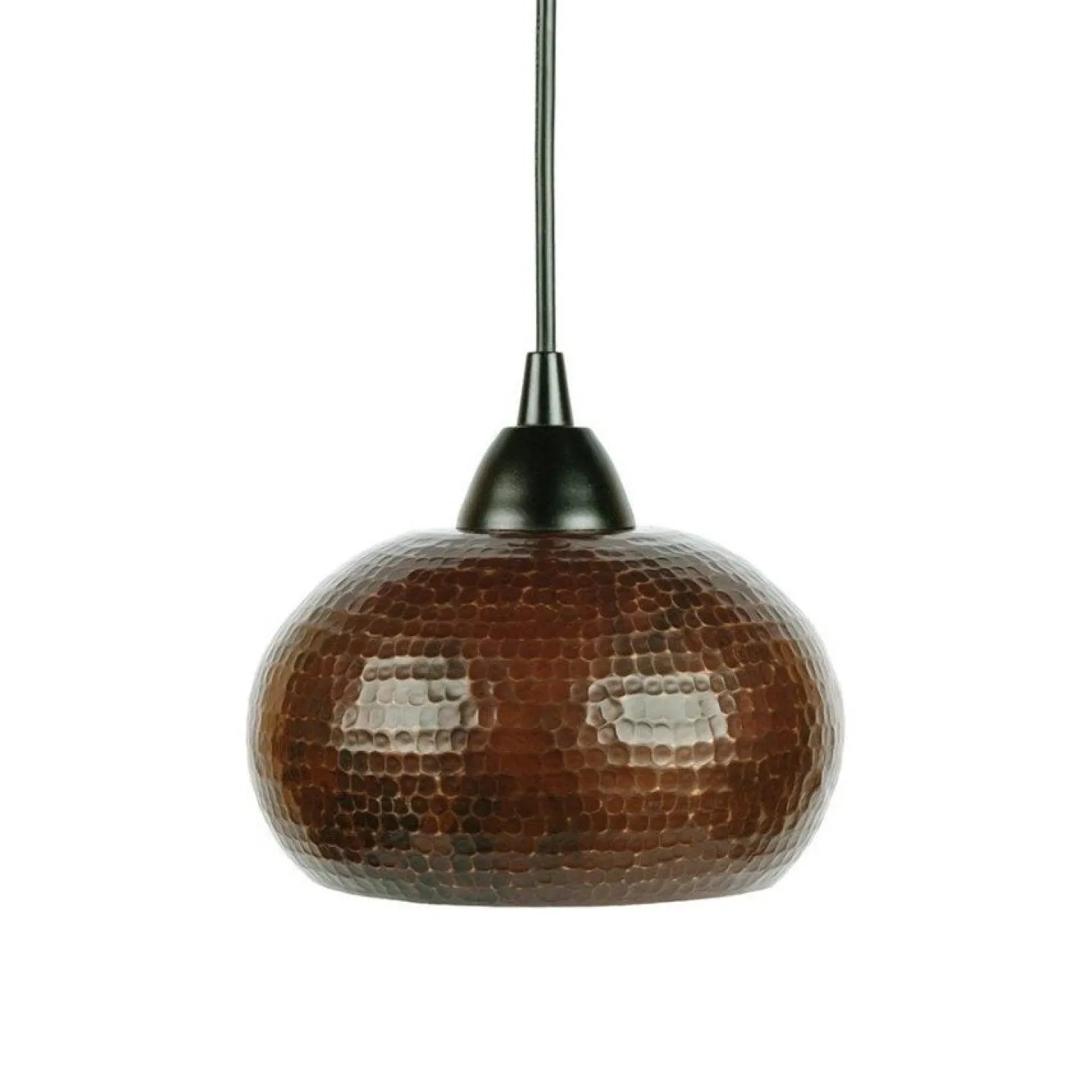 7" Copper Globe Pendant Light