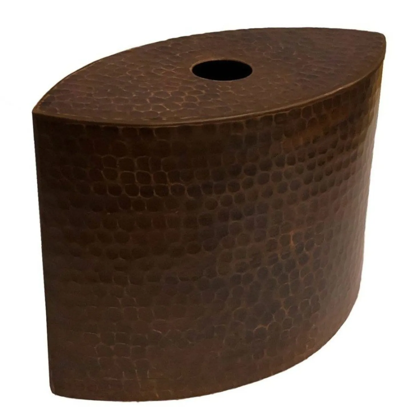 8" Copper Oval Cylinder Pendant Light Shade