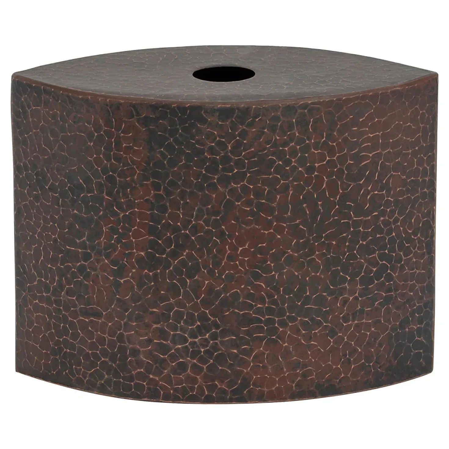 8" Copper Oval Cylinder Pendant Light Shade