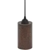 4" Copper Round Cylinder Pendant Light