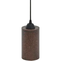 4" Copper Round Cylinder Pendant Light