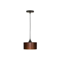 8" Copper Round Cylinder Pendant Light