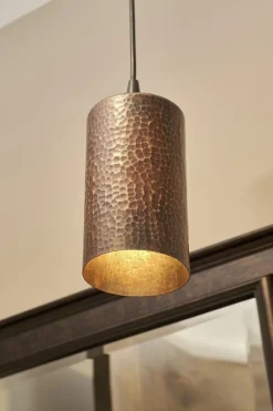 4" Copper Round Cylinder Pendant Light Shade