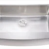 33" Curved Apron Single Bowl 16 Gauge Stainless Steel Kitchen Sink