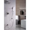 Dawn Acadia Square Series Shower Combo Set Wall Mounted Rainhead with Slide Bar Handheld Shower