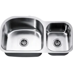 Dawn ASU107 35" Double Bowl Undermount Stainless Steel Kitchen Sink